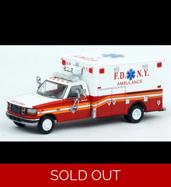 FDNY '97 Ford F-350 Horton Ambulance Diecast- Red